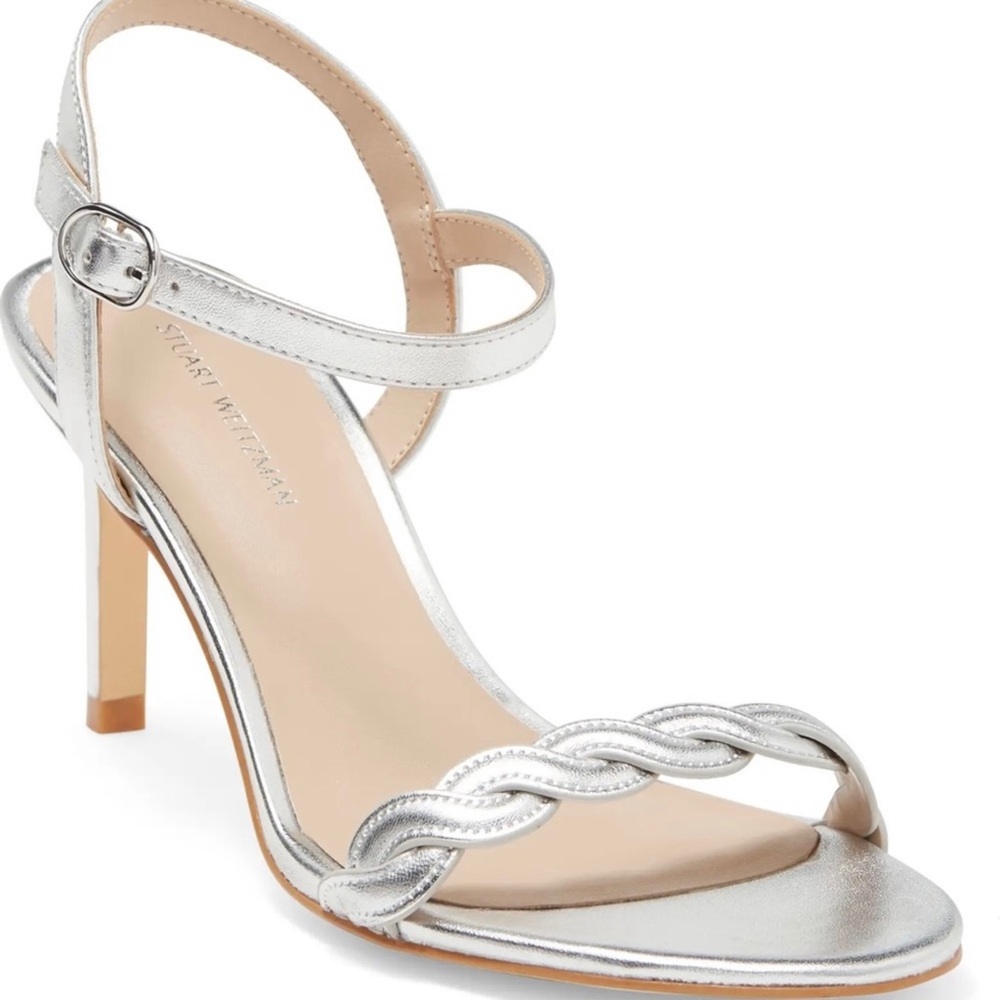 NEW STUART WEITZMAN SILVER SANDALS